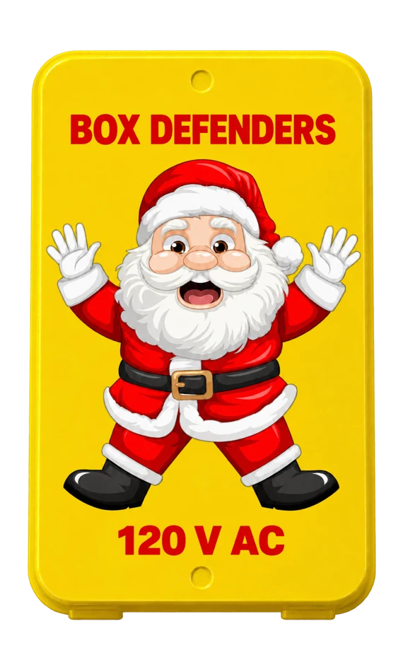 Yellow Box Defenders cover with Santa artwork